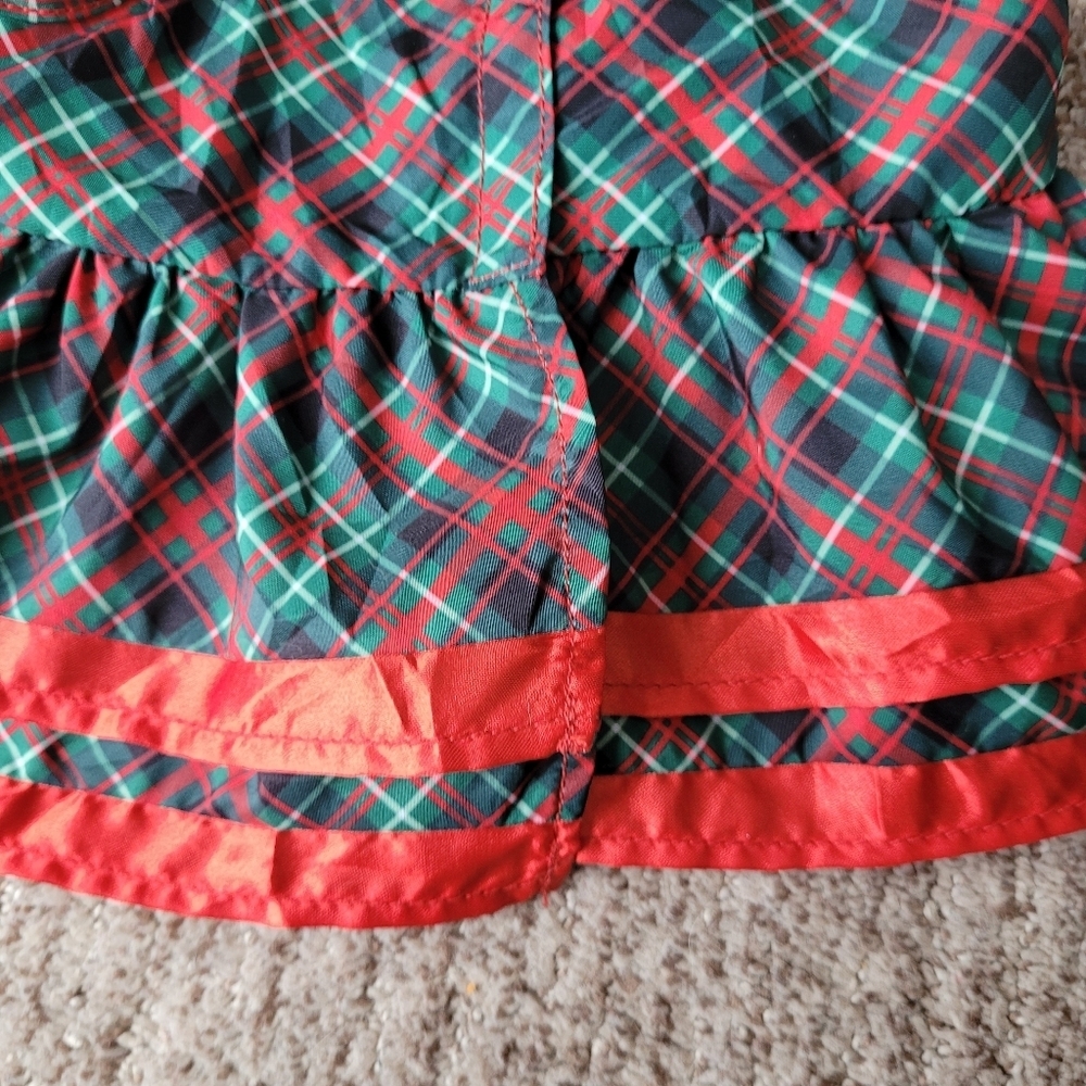 BUILD-A-BEAR RED & GREEN PLAID HOLIDAY DRESS SLEEVELESS BOW RIBBON DETAIL 2022 - Picture 8 of 13